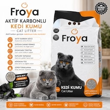 Froya Aktif Karbonlu Kedi Kumu 10 Lt Orta Taneli Topaklanan Kokusuz Doğal Kedi Kumu Froya Aktif Karbonlu Kedi Kumu 10 Lt Orta Taneli Topaklanan Kokusuz Doğal Kedi Kumu