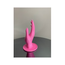 18 Cm Pembe Dekoratif Beyaz El Takı Mankeni, Yüzük Standı, Ürün Sergileme Standı, Organizer