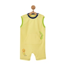 Andywawa Erkek Bebek Hayvan Motifli Sarı Tulum Ac22527 001