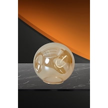 Luzarana Luzarana Avize-sarkıt-lambader 15cm Dalgalı Cam Fanus Bal ... SARI