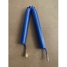 Elsa Teknik Jaklı Spiral Hava Hortumu Pe 5x8x10 Metre Sarı Stoperli