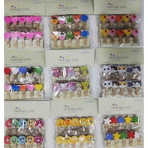 10'lu Şekilli Ahşap Mandallar 3.5cm 10'lu Set-10 Paket Arbltgsqx4hvvj4wtc7