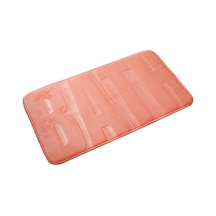 Turuncu Flanel Banyo Paspası 45x75cm - Suyu Hızlı Emici, Kaymazsız Tabanlı, Ev Dekoru İçin Dikdörtgen Desenli Bath Mat Portakal Portakal