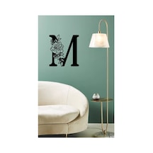 Ahşap Çiçek Işlemeli M Harfi Duvar Dekoru 30 Cm Mdf Tablo