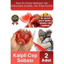 Premium Sihirli Jel Isıtıcı Tekrar Kullanılır Isınmatik Sıcak Su Torbası Kalpli Cep Sobası 2'li Set