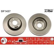 Subaru Legacy 5 Fren Diski On 2010-2014 Trw Df1437 2adettir