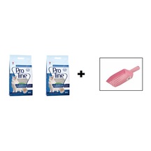 Proline Parfümsüz İnce Taneli Topaklaşan Bentonit Kedi Kumu 2 x 10 L + Kürek