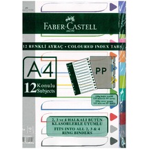 Faber Castell 12'li Renkli Ayraç Plastik