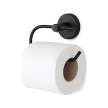 Lotus Siyah Açık Tuvalet Kağıtlığı, Yapışkanlı Ve Vidalı Montajlı Tuvalet Kağıdı Askısı, Mat Siyah Stat Diğer