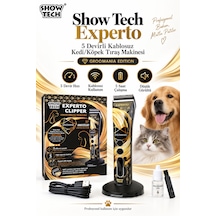 Showtech Experto 5 Devirli Şarjlı Kedi Köpek Tıraş Makinesi - Sessiz Ve Güçlü