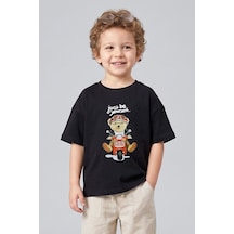 Dmb Boys & Gırls Erkek Çocuk Ayıcık Baskılı Tshirt 1-7 Yaş Füme-2796