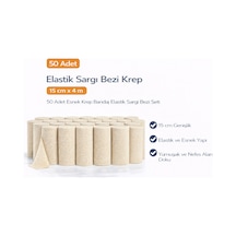 Elastik Sargı Bezi Krep 15 Cm X 4 M 50 Adet Esnek Krep Bandaj Elastik Sargı Bezi Seti