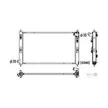 KNECHT CR2003000S Su Radyatörü (545×890) Doblò 1.3 (Eno:8Mk376900204)