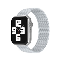 Apple Watch 38mm Ayarlı Solo Silikon Kordon - Beyaz Açık Mavi