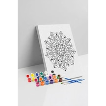 Kalem Desenli Mandala Tuval Boyama Seti 40x50 Cm