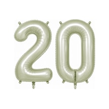 20 Rakam Folyo Balon Yeşil Rengi 76 Cm