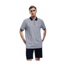 Koton Regular Fit Kısa Kollu Fermuarlı Polo Yaka Tişört Lacivert Çizgili 5sam10144mk Lacivert Çizgili