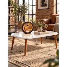 Odera Torna Set Beyaz Orta Sehpa Ve Zigon Sehpa 4'lü Set Ahşap Ayaklı Modern Salon Sehpası Diğer