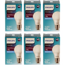 Philips 8 W -60 W Led Ampul Beyaz Işık 6 Adet