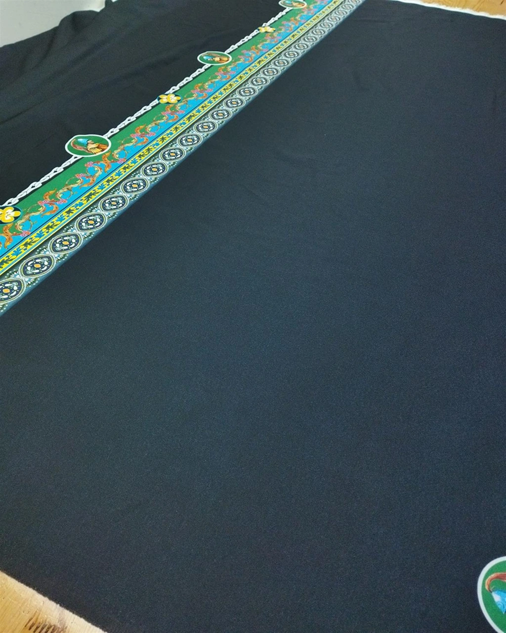 Krep Antik Desen Siyah En: 145 Cm-821 Renkli