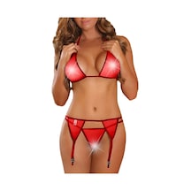 Tül Kırmızı Jartiyer Takımı 001