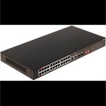 Dahua S3226-24et-240, 24 Port, Megabit, 24 Port Poe, 240w, +2 Port Gigabit Combo Sfp, Longe Range 250mt., Yönetilemez, Rack Mount Switch
