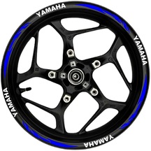 Yamaha Beyaz Yazılı Mavi Reflektif Pençe Şeritli 001
