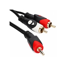 Tr Px-aux15r 1.5 Metre 3.5mm Aux To 2 Rca Ses Kablosu, Telefon Laptop Pc Tablet Ses Çıkışını Amfi Hoparlör Tv Ses