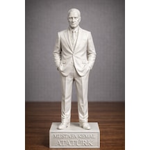 Öğretmenler Günü İçin Özel Üretim 15 Cm Dekoratif Atatürk Heykeli Masaüstü Hediyelik