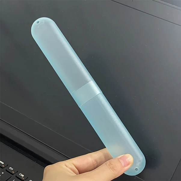 Chuangyinshop Mavi Taşınabilir Diş Fırçası Kılıfı Seyahat Kapaklı Kompakt Kokusuz Hijyen Mavi