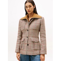 Tommy Hilfiger Sezonluk Dokulu Kadın Kadın Gri Blazer Ceket Ww0ww466560og Gri