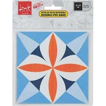 Tink 3 Metraj Meksika Desenli Pvc Karo 15x15 Cm 10'lu Paket Çok Renkli