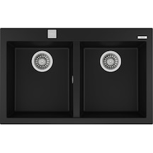 Teka Forsquare 2B 790 Tg Auto Black Granit Eviye. Tezgaha Sıfır
