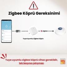 Zigbee Su Baskını Sensörü - Dahili Alarmlı Tuya, Smart Life , Zigbee2mqtt Uyumlu Zsb-01