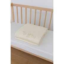 Organik New Basic Tek Kat Battaniye Natural Krem