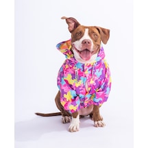 Pawstar Rosea Camouflage Fileli Orta ve Büyük Irk Köpek Montu Yağmurluk