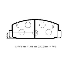 Mazda 6 Sd 09/12 Arka Fren Balatası Di Sk 107.8x39.6x13 Daıwa