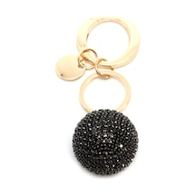 Omark Cotton Crystal Ball Black Anahtarlık