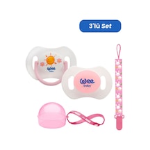 Wee Baby 2'li Gece Gündüz Emzik No:1 Kutu ve Band Seti Pembe