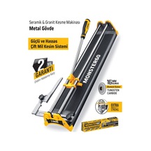 Monster 60 Profesyonel Fayans Ve Granit Kesme Makinesi 60 Cm 16mm Elmas Rulman Metal Gövde
