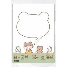 A5 Bloknot Çizgisiz Defter - 50 Yaprak - Memopad - Notepad - Not Defteri - Not Kağıdı - 3644 Çok Renkli