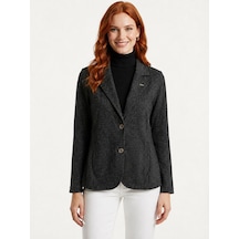 Neden Tekstil Kadın Antrasit Düğmeli Blazer Ceket - Gri