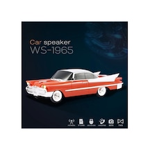 Nostaljik Araba Şeklinde Bluetooth Speaker Şarjlı Led Işıklı Kablosuz Hoparlör Fm Radyo Sd Kart Usb