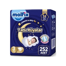 Molfix Tatlı Rüyalar Bebek Bezi 3 Beden 4-9 Kg Midi 252 Adet 3 Numara