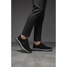 Letao Erkek Taba Yüksek Kalite Hakiki Deri Günlük Konfor Ayakkabı - Casual Sneaker Siyah
