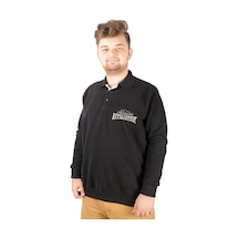 Mode Xl Erkek Sweat Polo Recycle Selanik Affiliation B20418 Siyah 001
