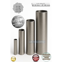 34mm Egzoz Ara Boru Boy100cm Krom Ekzoz Çıkış Borusu Kalınlık 2mm