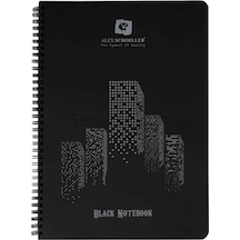 Alex Schoeller Siyah Notebook Defter Spiralli A6 120 Gr.