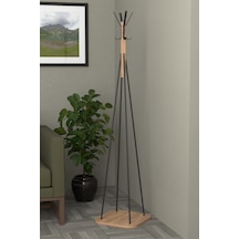 Retodesign Portmanto Askı Ayaklı Elbise Askısı Fortmanto Askılık 1799a Siyah - Atlantik Çam