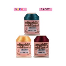 3 Adet Altınbaşak Oya Ve Dantel İpi 20 Gr - Royaleks - No: 450 - 122 - 294 Çok Renkli